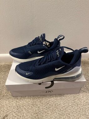 Nike Air Max 270 Men's Sneakers - Dark Navy & White